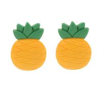 HEMOTON 2pcs Food Simulation Car Vent Clips for Women Aroma Pads Easy Install Remove Fresh Scent Car Aromatherapy Clip Pineapple Design