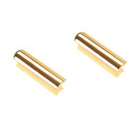 HEMOTON 2pcs Golden Stainless Steel Slide Bar for Electric Guitar and Lap Steel Ergonomic Design for Comfort and Control Sustain and Playing