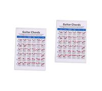 HEMOTON 2pcs Guitar Chord Practice Chart Chord Training Guide for Students Teachers Use Note Decals Guitar Training