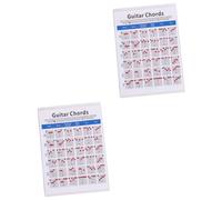 HEMOTON 2pcs Guitar Chord Practice Chart for Students Chord Training Guide Note Decals S for Beginner Electric Guitar Learning
