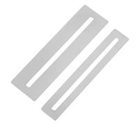 HEMOTON 2pcs Guitar Fretboard Protector Stainless Steel Fretboard Guard Luthier Tool for Fret Removal and Polishing Includes Large for Bass and Small for Guitar/Mandolin/Ukulele (Silver)