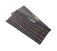 HEMOTON 2pcs Guitar Fretboard Stickers for Beginners Finger Guide Note Decals Fret Guide Labels for Learning Guitar Scale Assistant