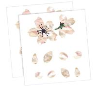 HEMOTON 2pcs Guitar Sticker Fretboard Inlay Decal Cherry Blossom Petals Self-adhesive PVC Stickers for Acoustic Guitar Decor Bass Panel Accessories