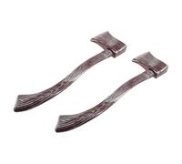 HEMOTON 2pcs Halloween Pirate Axe Prop Plastic Fake Axes for Cosplay Stage Performance Party Decorations Pirate-themed Halloween Props