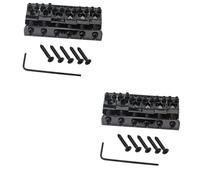 HEMOTON 2pcs Hard Tail Guitar Bridge Screws Vintage Style Bass Bridge for Electric Guitar Chrome Finish String