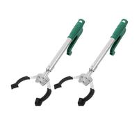HEMOTON 2pcs Heavy Duty Grabber Tool with Comfortable Grip and Plastic Construction, Versatile Reacher Pickup Tool for Cleaning and Sanitation, Lightweight Long Handled Grabber for Easy