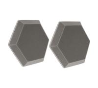 HEMOTON 2Pcs Hexagon Acoustic Panel Wall Mat, Polymeric Sponge Sound Insulation Pads, Easy Installation, Flame-Retardant for Home Studio Recording Room