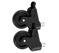 HEMOTON 2pcs Inch Plastic and Metal Silent Rolling Wheels with Brake for Shower Wheelchair and Commode Chair, 360-degree Swivel Casters Providing Enhanced Safety and Smooth Mobility
