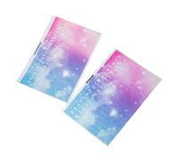 HEMOTON 2pcs Kalimba Thumb Piano Stickers Colorful Note Decals for Beginners 17- -key Finger Piano Labels Design
