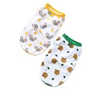 HEMOTON 2Pcs Lovely Dog Vests Breathable Summer Apparel for Pets Comfortable Cooling Design for Birthday Party and Holiday Occasions Fits Bichon Pomeranian and Schnauzer