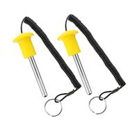 HEMOTON 2pcs Magnetic Gym Weight Stack Pin Yellow Heavy Duty Replacement Hitch Pin with Ergonomic Grip for Weight Benches and Exercise Machines Fitness Equipment