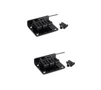 HEMOTON 2pcs Metal Box Guitar Bridge for String Instruments Vintage Style Screws Wrench Black Finish for Jazz Guitars