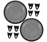 HEMOTON 2pcs Metal Car Speaker Grill Cover Protector Subwoofer Speaker Grills for 6.5-inch