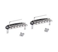 HEMOTON 2pcs Metal Guitar Bridge Saddle for Electric Guitar Parts and Accessories Included