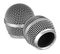 HEMOTON 2pcs Metal Microphone Grille Ball Head Replacement Compatible with Sm58 Wired and Wireless Mic Mesh Cover for Professional Singing and Recording