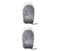 HEMOTON 2pcs Mic Wind Cover Wind Muffler for Microphone Windproof Windscreen Furry Windscreen Muff Outdoor Accessory