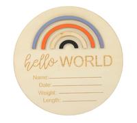 HEMOTON 2pcs Milestones Milestone Cards Newborn Photo Props Emblems Monthly Milestone Wooden Signs Name Signs for Nursery Birth Cards Souvenir Signage Growth Card