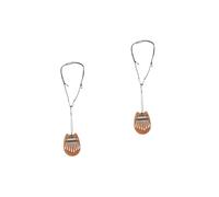 HEMOTON 2pcs Mini Kalimba Finger Piano Key Wooden Musical Instrument for Beginners Portable Design for Outdoor School and Family Fun Musical Talent and Finger Flexibility