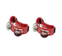 HEMOTON 2pcs Music Enlightenment Foot Bell Tambourine Percussion Instrument for Boy Girl Foot Shaking Bell for Performance Parties and Music Education Activities