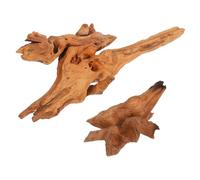 HEMOTON 2pcs Natural Aquarium Driftwood Roots for Fish Tank Landscaping Decoration Safe and Water-resistant Wood Ornaments for Aquascaping Terrarium and Reptile Habitat Easy to Clean and