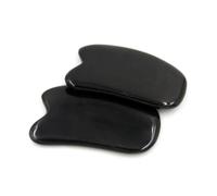 HEMOTON 2pcs Natural Black Horn Scraping Plates Body Scraping Massager for Skin Care and Relief Suitable for Chinese Traditional Acupuncture Face Body Tool