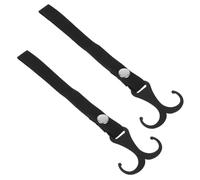 HEMOTON 2pcs No Hook Stainless Steel Hooks Easy to Install and Use for Hanging Bags Stuff Organizer for Home Travel Suitable for Stroller Bicycle Shopping Cart Car