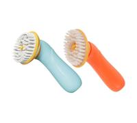 HEMOTON 2pcs Pet Bath Brush Soft Silicone Scrubber with Comfortable Grip for Dogs Cats Gentle Massage and Cleaning Tool for Long Short Hair Portable Grooming Comb for Travel and Home Use
