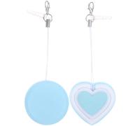 HEMOTON 2pcs Portable Glasses Cleaner with Pp and Silicone Material, Lightweight and Easy to Carry Lens Cleaning Cloth for Eyeglasses and Camera Lenses, Includes Blue and Heart