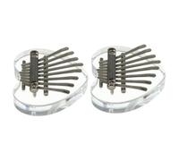 HEMOTON 2pcs Portable Mini Kalimba Piano Keys Musical Instrument for Adults Boys and Girls Beginner Finger Piano for Relaxation Christmas