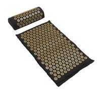 HEMOTON 2Pcs Portable Yoga Massage Mat and Pillow with Carry Bag Comfortable Cotton for Relaxation and Relief Lightweight and Washable Acupressure Mat for Back Neck Therapy