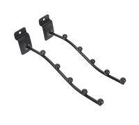 HEMOTON 2pcs Practical Flute Groove Hanging Rack Holder Iron Wall Mounted Flute Stand Easy to Install for Interior Decor and Displaying