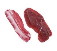 HEMOTON 2pcs Realistic Fake Meat Model Artificial Pork and Beef Steak Simulation for Kitchen Display Photography Props Party and Holiday Decoration Non Edible Food
