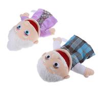 HEMOTON 2pcs Realistic Hand Puppets Grandpa Grandma DIY Figure for Interactive Storytelling Soft Plush Decorative Puppets for Relationship and Sensory Development