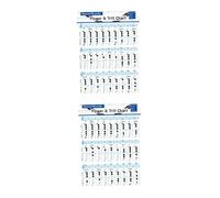 HEMOTON 2pcs Recorder Chord Chart Finger Guide for Flute Clarinet Students Practice Poster Fingering Notes for School Music Class