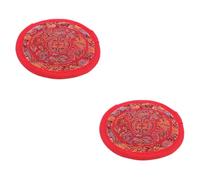 HEMOTON 2pcs Religious Singing Bowl Cushion Pad Sound Bowl Mat for Meditation and Prayer Handmade Nepalese Elegant Design for Buddha Sound Accessories