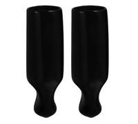 HEMOTON 2pcs Reusable Plastic Beer Tap Protective Covers for Beer Faucets, Black External Tap Caps to Keep Bar Tidy and Dust-free, for Home Brewing and Outdoor Use