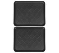 HEMOTON 2pcs Reusable Sl lack Pp Boot Tray Indoors for Entryway and Daily Life Multi-purpose Shoes Boot Tray Pet Food Flower Pot Suitable for Weathers and Outdoor Use
