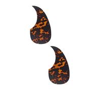 HEMOTON 2pcs Self-adhesive Pickguard for Acoustic Guitar Comma Shape Guitar Gear Accessories Thin Protective Film Easy Installation