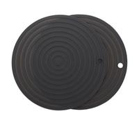 HEMOTON 2pcs Silicone Pet Bowl Pads Heat Insulation Anti-scalding Non-slip Food Dish Mats for Cats and Dogs Grey Kitchen Pod Placemat