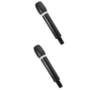 HEMOTON 2pcs Simulation Microphone Model Microphone Karaoke Microphone Toy Singing Echo Speakers Microphone for Costume Clothes Prop Toys Guitar Plastic Mother