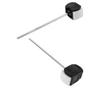 HEMOTON 2PCS Stainless Steel Bass Drum Pedal Hammer Beaters Double-sided Replacement Heads with Rustproof Protective Easy Install Bass Drum Pedal Parts for Percussion Accessories