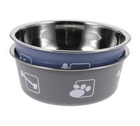 HEMOTON 2Pcs Stainless Steel Dog Food Bowl Non Slip Double Pet Feeding Bowls for Cats and Dogs with Overturn Design Easy to Clean and Pet Supply