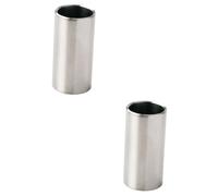 HEMOTON 2pcs Stainless Steel Guitar Slides for Bass for Blues Guitar Playing Steel String Slider Included