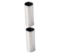 HEMOTON 2pcs Stainless Steel Guitar Slides for Bass Steel String Slider Finger Tube for Blues Guitar Playing Slide