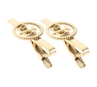 HEMOTON 2pcs Stainless Steel Tie Clips for Men Shirt Jewelry Justice Symbol Mens Tie Pins Formal Metal Necktie Bar Clips