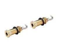 HEMOTON 2pcs Threaded Cylinder Bass Guitar Endpin Jack Pickup Output Input Jack Plug Socket for Guitar Stereo and Mono Use for Live Performances and Studio Recording