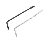 HEMOTON 2pcs Threaded Tremolo Arm Replacement Vibrato Arm for Electric Guitar Bridges Silver Black Options