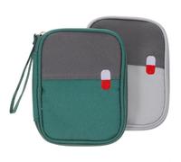 HEMOTON 2pcs Travel Medicine Storage Bags Small First Aid Pouches Portable Wear-Resistant Polyester with Aluminium Alloy Zipper for School and Backpacking Use