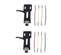 HEMOTON 2pcs Turntable Headshell Mount Phono Replacement for Record Player Cartridges Stylish Phonograph Head Holder Stylus Lead Wire for Hifi Turntable