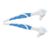 HEMOTON 2pcs Turtle Shell Cleaning Brush Blue Double-Head Small Multi-Functional Mud Dirt Remover for Aquatic Tortoise and Household Use